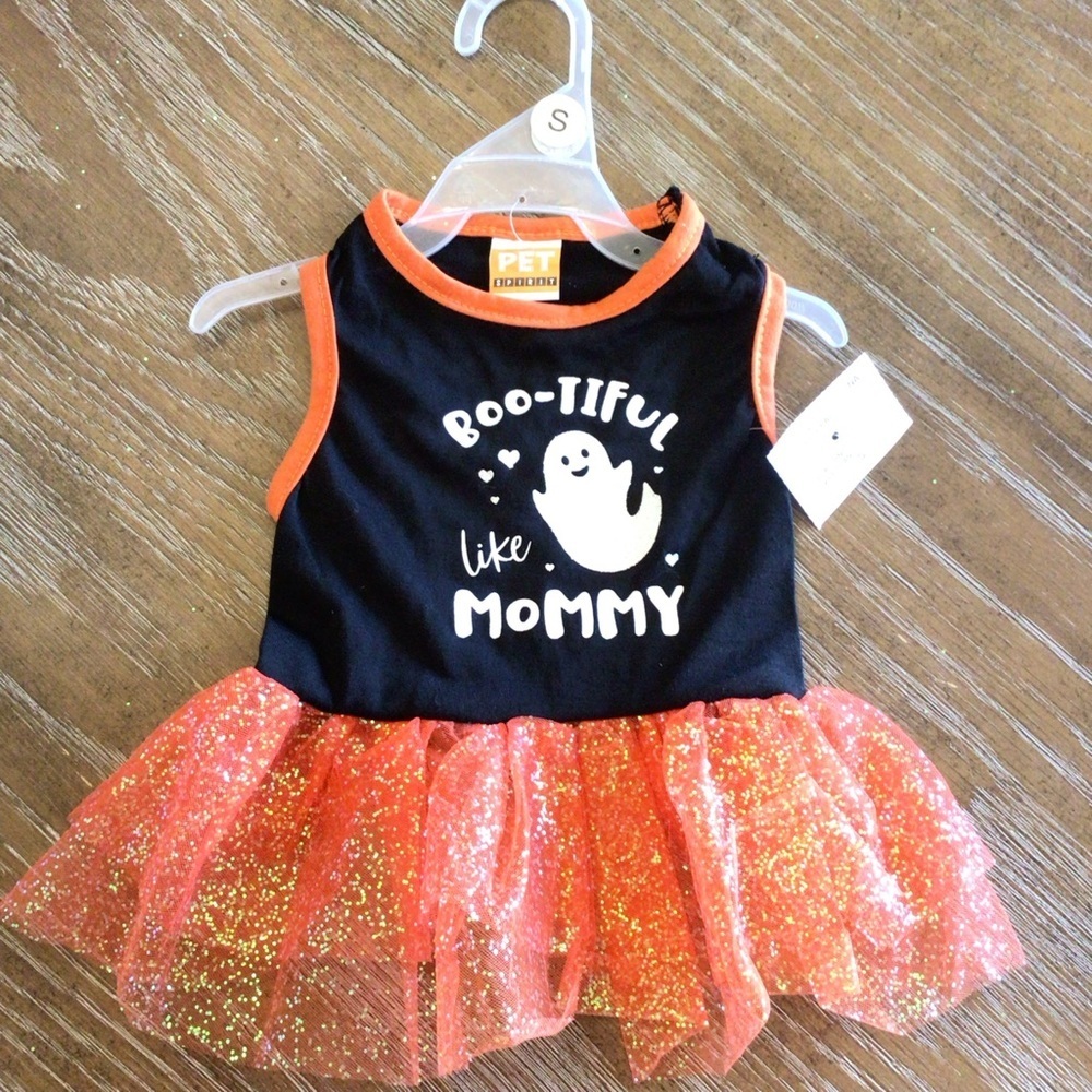 Pet Spirit Sparkle Glitter Halloween "Bootiful Like Mommy" Dog Dress